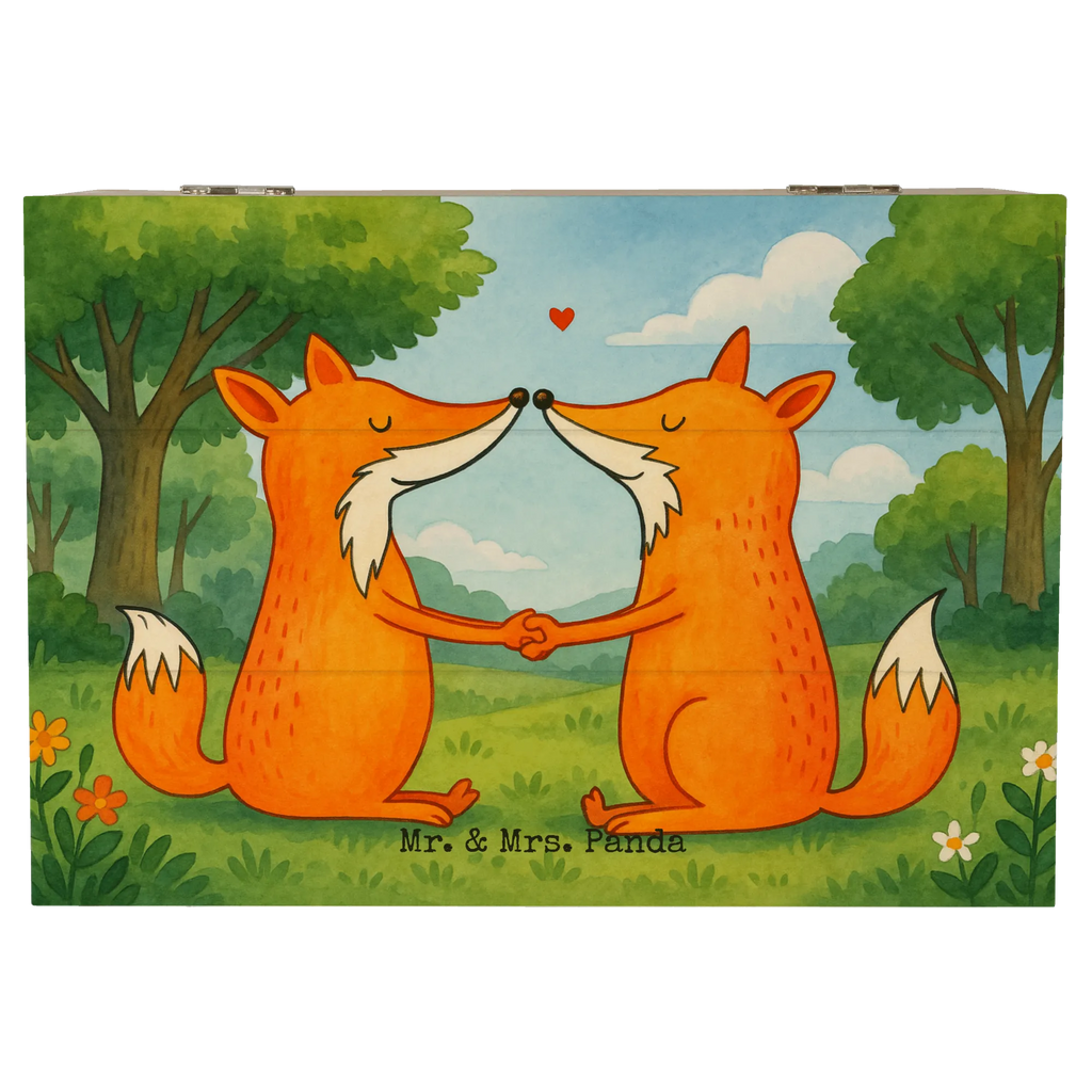 Wooden chest foxes Love Design Schatzkiste, Dekokiste, XXL, Geschenkbox, Erinnerungsbox, Aufbewahrungsbox, Geschenkdose, Schatulle, Kiste, Truhe, Erinnerungskiste, Holzkiste, Fuchs, Liebespaar, Ehemann, Füchse, Verlobte, Freundin, Partner, Ehefrau, Ehe, Liebesbeweis, Paar, Fox, Liebe, Freund