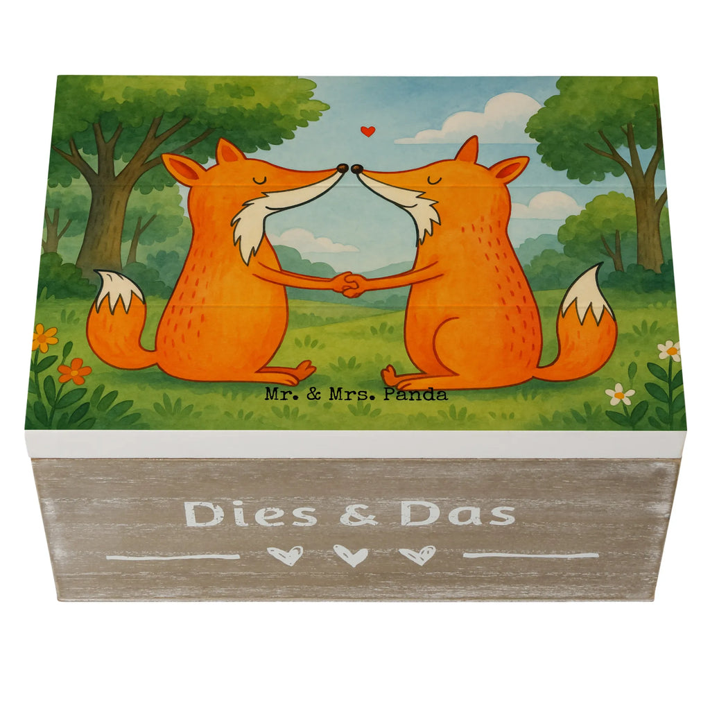 Wooden chest foxes Love Design Schatzkiste, Dekokiste, XXL, Geschenkbox, Erinnerungsbox, Aufbewahrungsbox, Geschenkdose, Schatulle, Kiste, Truhe, Erinnerungskiste, Holzkiste, Fuchs, Liebespaar, Ehemann, Füchse, Verlobte, Freundin, Partner, Ehefrau, Ehe, Liebesbeweis, Paar, Fox, Liebe, Freund