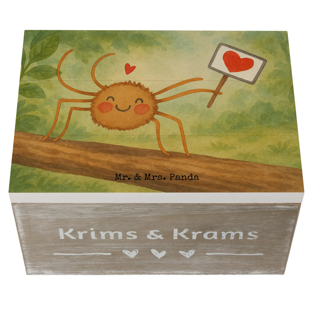 Wooden chest Spider Agatha Motivation Design Holzkiste, Kiste, Schatzkiste, Truhe, Schatulle, XXL, Erinnerungsbox, Erinnerungskiste, Dekokiste, Aufbewahrungsbox, Geschenkbox, Geschenkdose, Spinne Agathe, Spinne, Agathe, Videos, Merchandise, Motivation, Glück, Liebe, Vertrauen, Dankeschön