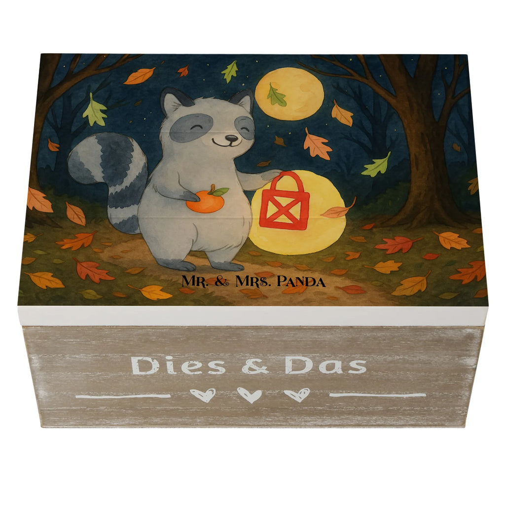 Wooden chest Raccoon Lantern Design Erinnerungskiste, Schatzkiste, Dekokiste, Holzkiste, Truhe, Erinnerungsbox, XXL, Kiste, Geschenkbox, Aufbewahrungsbox, Geschenkdose, Schatulle, Halloween, Deko, Martinssingen, Dekoration, Geschenke, Schenken, Laterne, Süßes sonst gibt's saures, Halloween Deko, Waschbär, Herbst, Trick or Treat