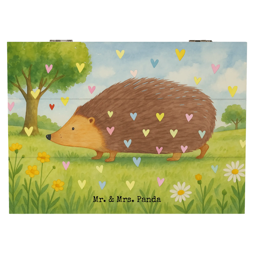 Holzkiste Igel Herzen Design Holzkiste, Dekokiste, Erinnerungskiste, Aufbewahrungsbox, Geschenkdose, Geschenkbox, Erinnerungsbox, Kiste, Schatzkiste, XXL, Truhe, Schatulle, Tiermotive, Gute Laune, lustige Sprüche, Tiere, Vertrauen, Igel, Liebe, Kuss, Leben, Herz, Herzen