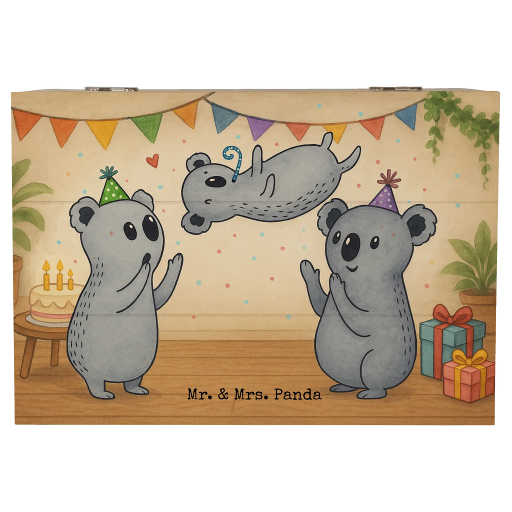 Wooden chest koalas Birthday Design Truhe, Erinnerungskiste, Erinnerungsbox, Geschenkbox, Aufbewahrungsbox, Kiste, Schatulle, Schatzkiste, XXL, Dekokiste, Holzkiste, Geschenkdose, Geburtstag, Geburtstagsgeschenk, Geschenk, Happy Birthday, Geburtstage, Koala, Geburtstagsfeier