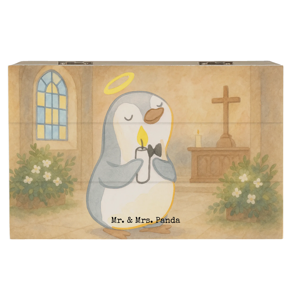 Wooden chest penguin communion Design Erinnerungskiste, Geschenkbox, Holzkiste, Schatulle, Schatzkiste, Dekokiste, Aufbewahrungsbox, Erinnerungsbox, Kiste, XXL, Truhe, Geschenkdose, Konfirmation, Kommunion, Jugendweihe, Konfirmation Geschenk, Kommunion Dankeschön, Glauben, Kommunion Geschenk, Sonnenschein