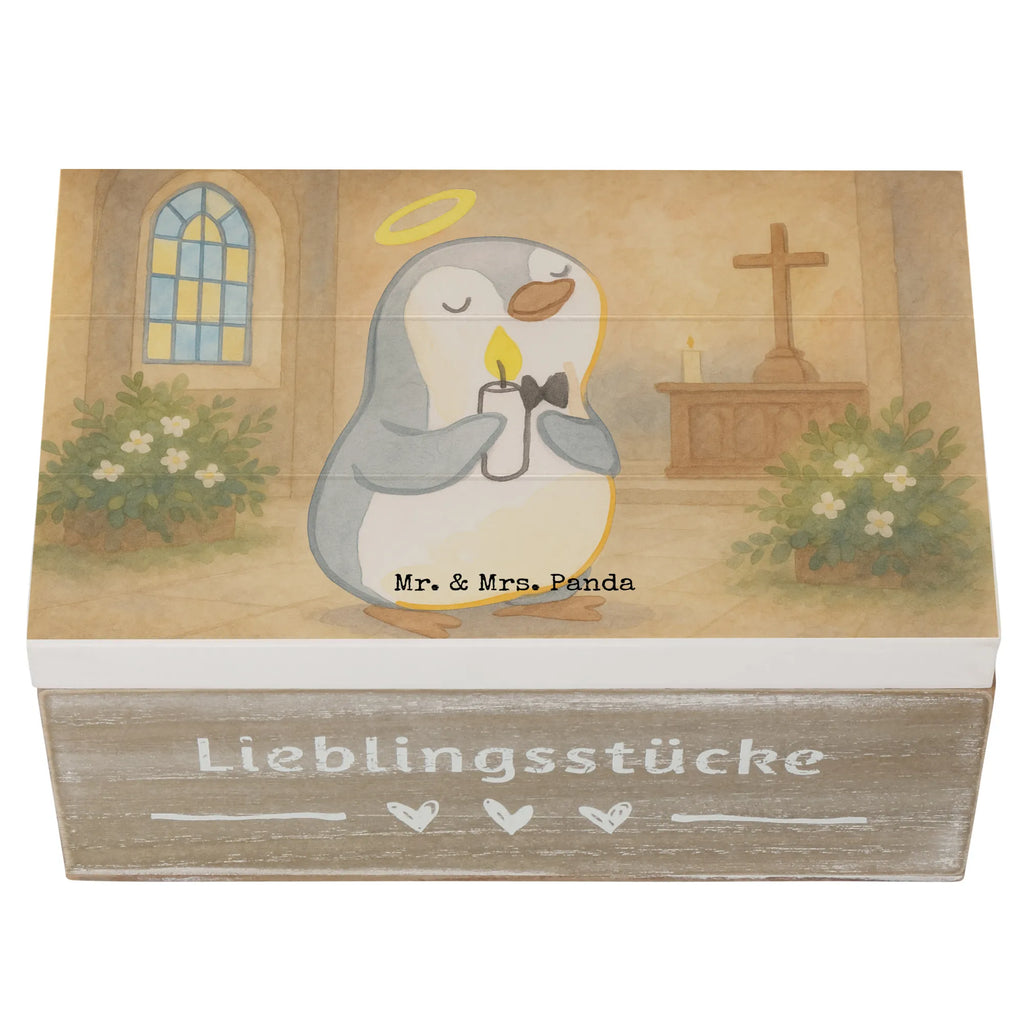 Wooden chest penguin communion Design Erinnerungskiste, Geschenkbox, Holzkiste, Schatulle, Schatzkiste, Dekokiste, Aufbewahrungsbox, Erinnerungsbox, Kiste, XXL, Truhe, Geschenkdose, Konfirmation, Kommunion, Jugendweihe, Konfirmation Geschenk, Kommunion Dankeschön, Glauben, Kommunion Geschenk, Sonnenschein