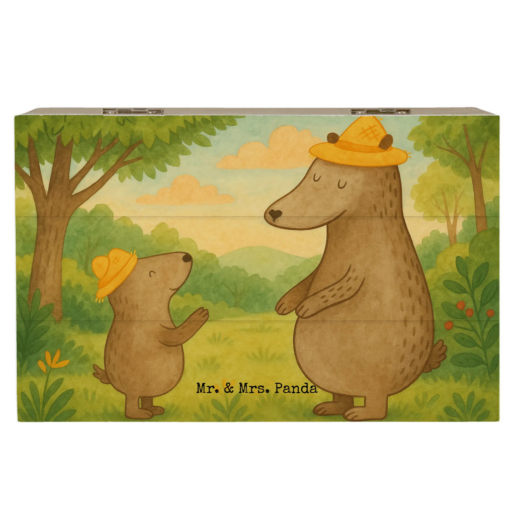 Holzkiste Bären mit Hut Design Schatzkiste, Erinnerungsbox, Erinnerungskiste, Geschenkdose, Schatulle, Geschenkbox, Truhe, Aufbewahrungsbox, Kiste, Dekokiste, XXL, Holzkiste, Familie, Vatertag, Muttertag, Bruder, Schwester, Mama, Papa, Oma, Opa, Vorbild, Söhne, Kind, Daddy, Paps, Vater, Family, Kinder, Bär, Lieblingsmensch, Sohn, Papi, Vater-Sohn, Dad, Bären