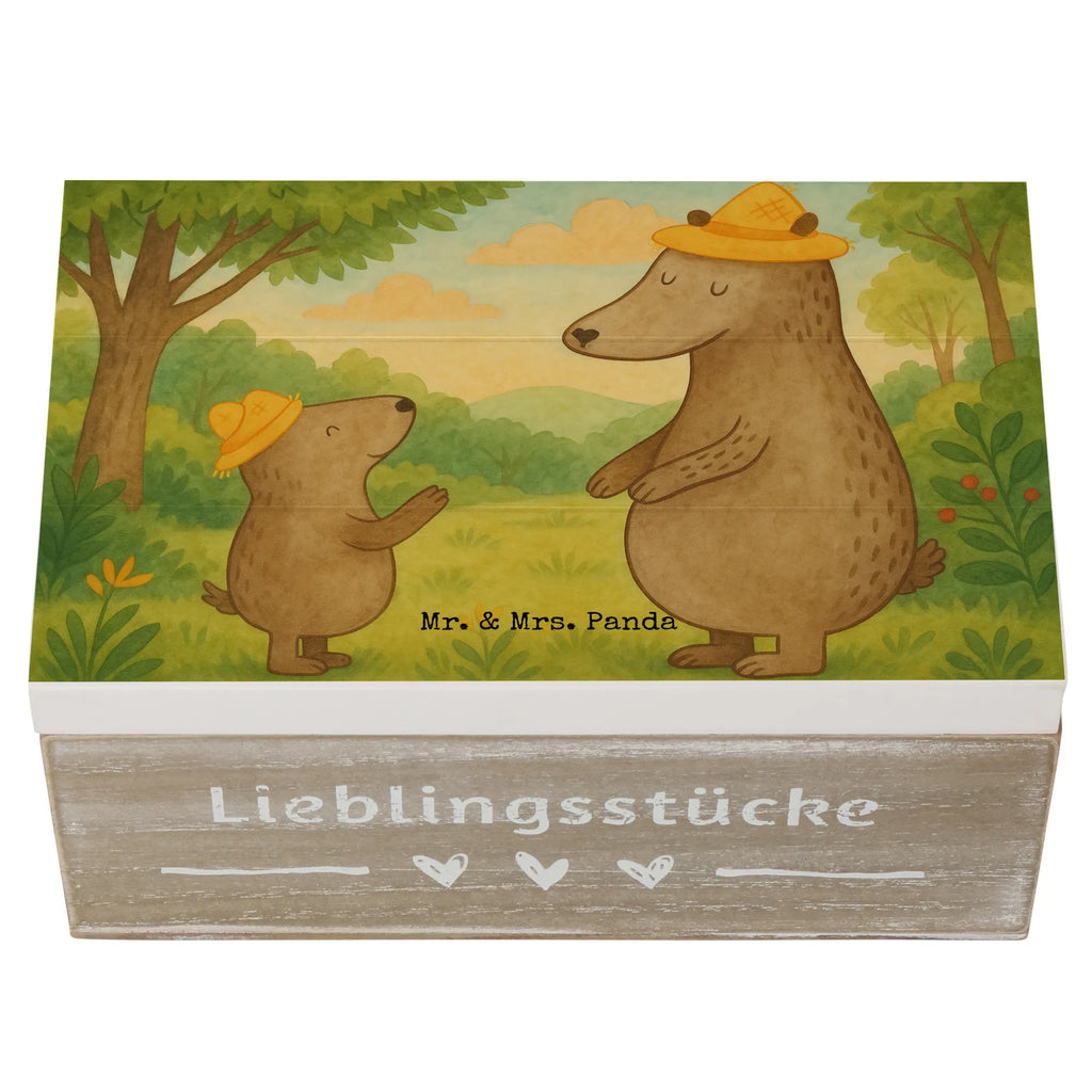 Holzkiste Bären mit Hut Design Schatzkiste, Erinnerungsbox, Erinnerungskiste, Geschenkdose, Schatulle, Geschenkbox, Truhe, Aufbewahrungsbox, Kiste, Dekokiste, XXL, Holzkiste, Familie, Vatertag, Muttertag, Bruder, Schwester, Mama, Papa, Oma, Opa, Vorbild, Söhne, Kind, Daddy, Paps, Vater, Family, Kinder, Bär, Lieblingsmensch, Sohn, Papi, Vater-Sohn, Dad, Bären