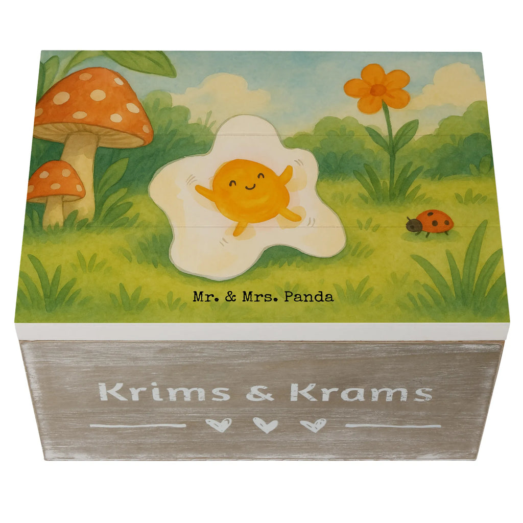 Holzkiste Spiegelei Ei Design Aufbewahrungsbox, Erinnerungsbox, Schatulle, Truhe, Geschenkdose, Holzkiste, Erinnerungskiste, Kiste, Geschenkbox, Schatzkiste, XXL, Dekokiste, Tiermotive, Gute Laune, lustige Sprüche, Tiere, Glücklich, Tag, Ei, Spiegelei, Schön, Liebe