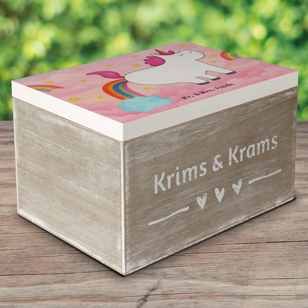 Skrzynia drewniana Jednorożec puszczać bąki Design Holzkiste, Erinnerungsbox, XXL, Geschenkbox, Schatzkiste, Erinnerungskiste, Aufbewahrungsbox, Dekokiste, Geschenkdose, Schatulle, Kiste, Truhe, Einhorn, Einhörner, Einhorn Deko, Unicorn, Glitzer, lustig, Einhornpower, Spaß, Erwachsenwerden, Freundin, Regenbogen, Pups