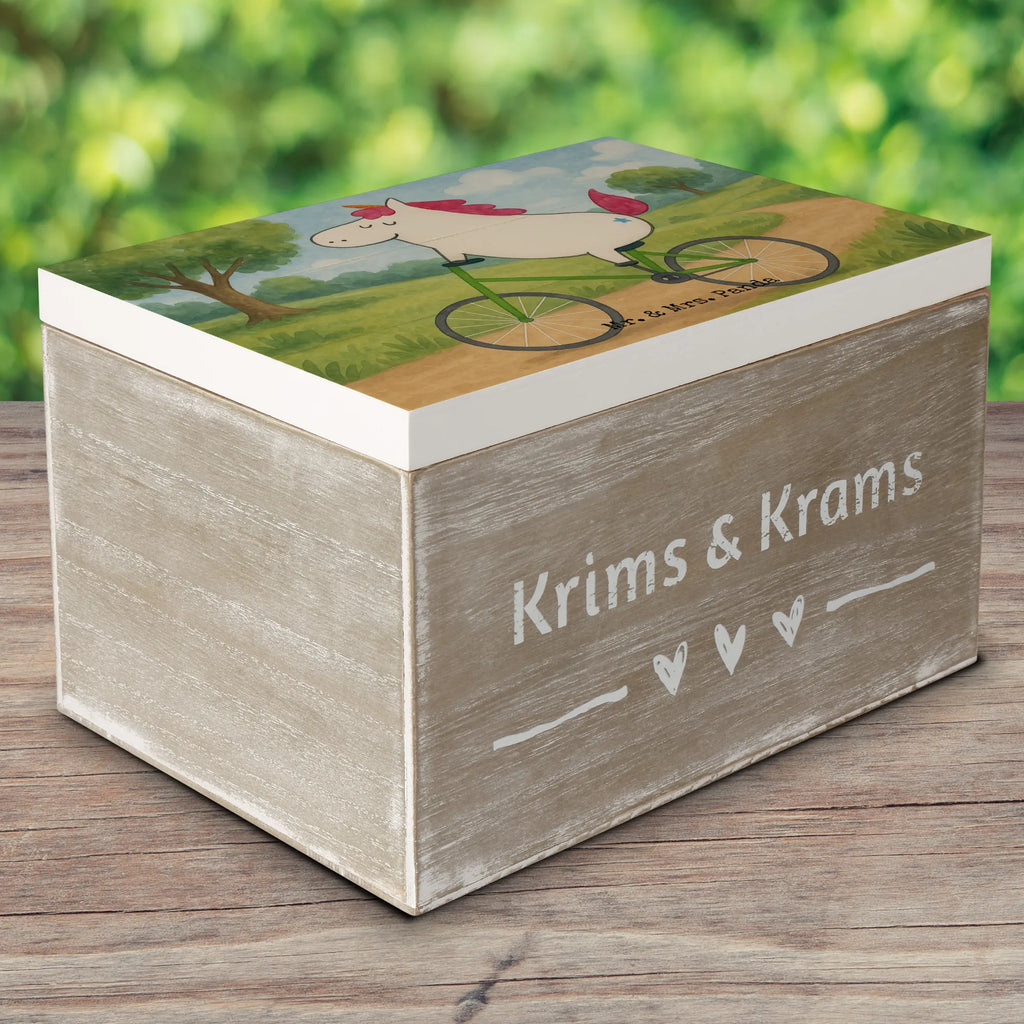 Skrzynia drewniana Jednorożec Rowerzysta Design Kiste, XXL, Holzkiste, Geschenkdose, Aufbewahrungsbox, Truhe, Erinnerungskiste, Schatzkiste, Erinnerungsbox, Geschenkbox, Dekokiste, Schatulle, Einhorn, Einhörner, Einhorn Deko, Unicorn, Rad, Liebeskummer, Luxusproblem, Radfahren, Feenstaub, Bike, Kummer, Konfetti, Radfahrer