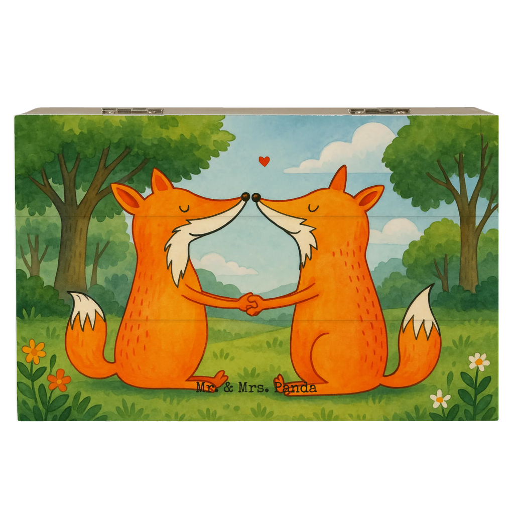Wooden chest foxes Love Design Schatzkiste, Dekokiste, XXL, Geschenkbox, Erinnerungsbox, Aufbewahrungsbox, Geschenkdose, Schatulle, Kiste, Truhe, Erinnerungskiste, Holzkiste, Fuchs, Liebespaar, Ehemann, Füchse, Verlobte, Freundin, Partner, Ehefrau, Ehe, Liebesbeweis, Paar, Fox, Liebe, Freund