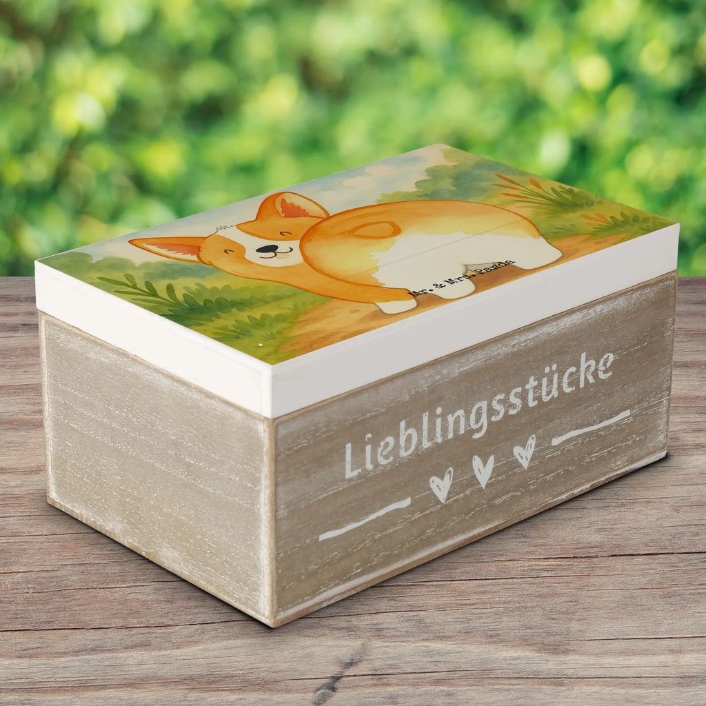 Holzkiste Corgi Po Design Erinnerungskiste, Geschenkbox, Schatzkiste, Aufbewahrungsbox, Schatulle, Geschenkdose, Dekokiste, Kiste, Holzkiste, Erinnerungsbox, XXL, Truhe, Hund, Hundemotiv, Haustier, Hunderasse, Tierliebhaber, Hundebesitzer, Sprüche, Spruch, Motivation, Corgie, Selbstliebe, Hundeliebe