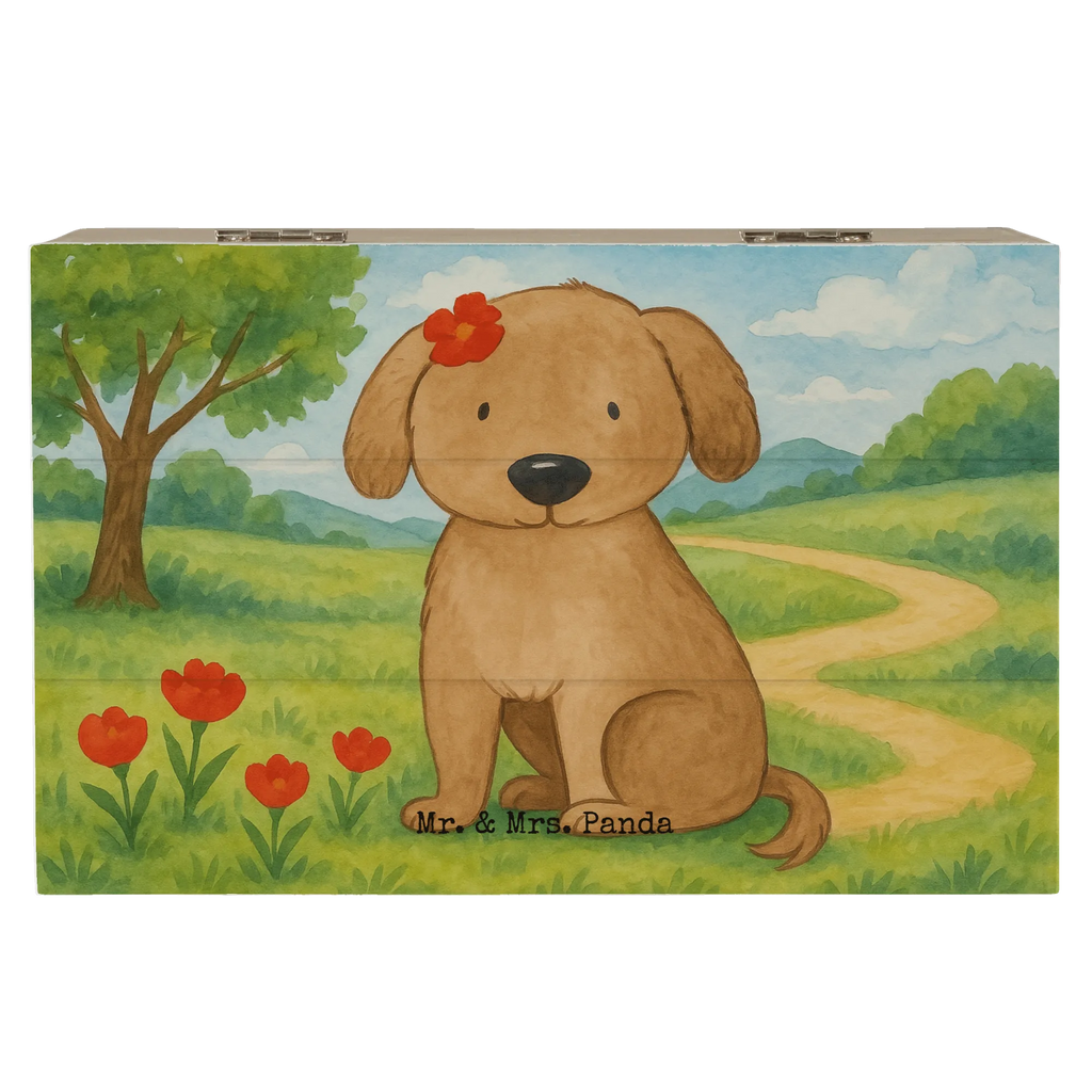 Skrzynia drewniana pies Dama Design Erinnerungsbox, Erinnerungskiste, Geschenkbox, Geschenkdose, Schatzkiste, Truhe, XXL, Kiste, Schatulle, Aufbewahrungsbox, Holzkiste, Dekokiste, Hund, Hundemotiv, Haustier, Hunderasse, Tierliebhaber, Hundebesitzer, Sprüche, Hundeglück, Hunde, Liebe, Hundeliebe, Frauchen