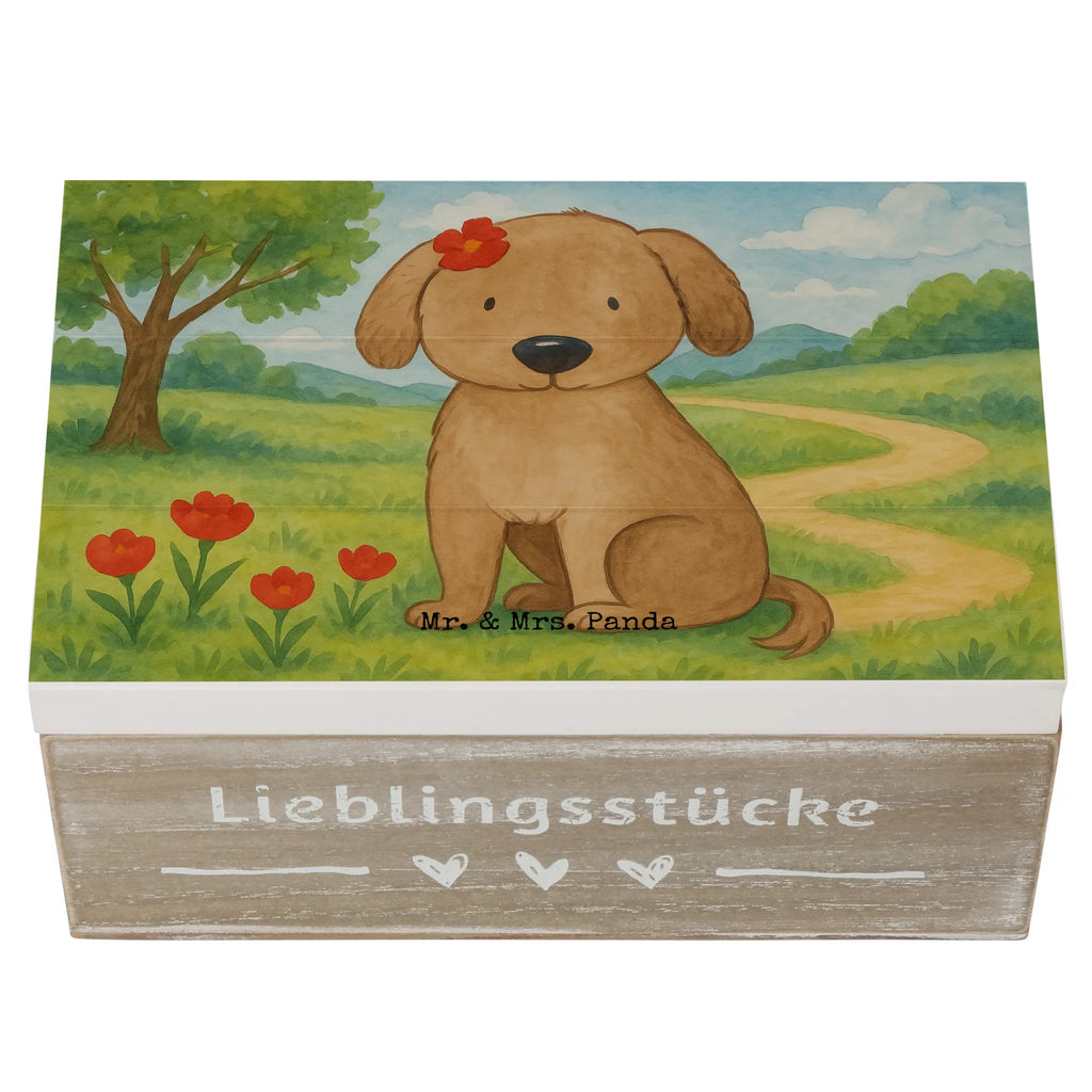 Skrzynia drewniana pies Dama Design Erinnerungsbox, Erinnerungskiste, Geschenkbox, Geschenkdose, Schatzkiste, Truhe, XXL, Kiste, Schatulle, Aufbewahrungsbox, Holzkiste, Dekokiste, Hund, Hundemotiv, Haustier, Hunderasse, Tierliebhaber, Hundebesitzer, Sprüche, Hundeglück, Hunde, Liebe, Hundeliebe, Frauchen
