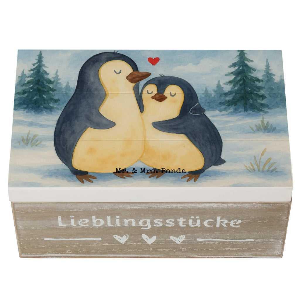Skrzynia drewniana Pingwin przytulać Design Erinnerungsbox, Schatzkiste, Truhe, Geschenkdose, Geschenkbox, Dekokiste, Holzkiste, Kiste, Schatulle, XXL, Erinnerungskiste, Aufbewahrungsbox, Pinguin, Liebespaar, Hochzeitstag, Verlobung, Hochzeitsgeschenk, Liebe, Liebesbeweis, Liebesgeschenk, Jahrestag, Hochzeit