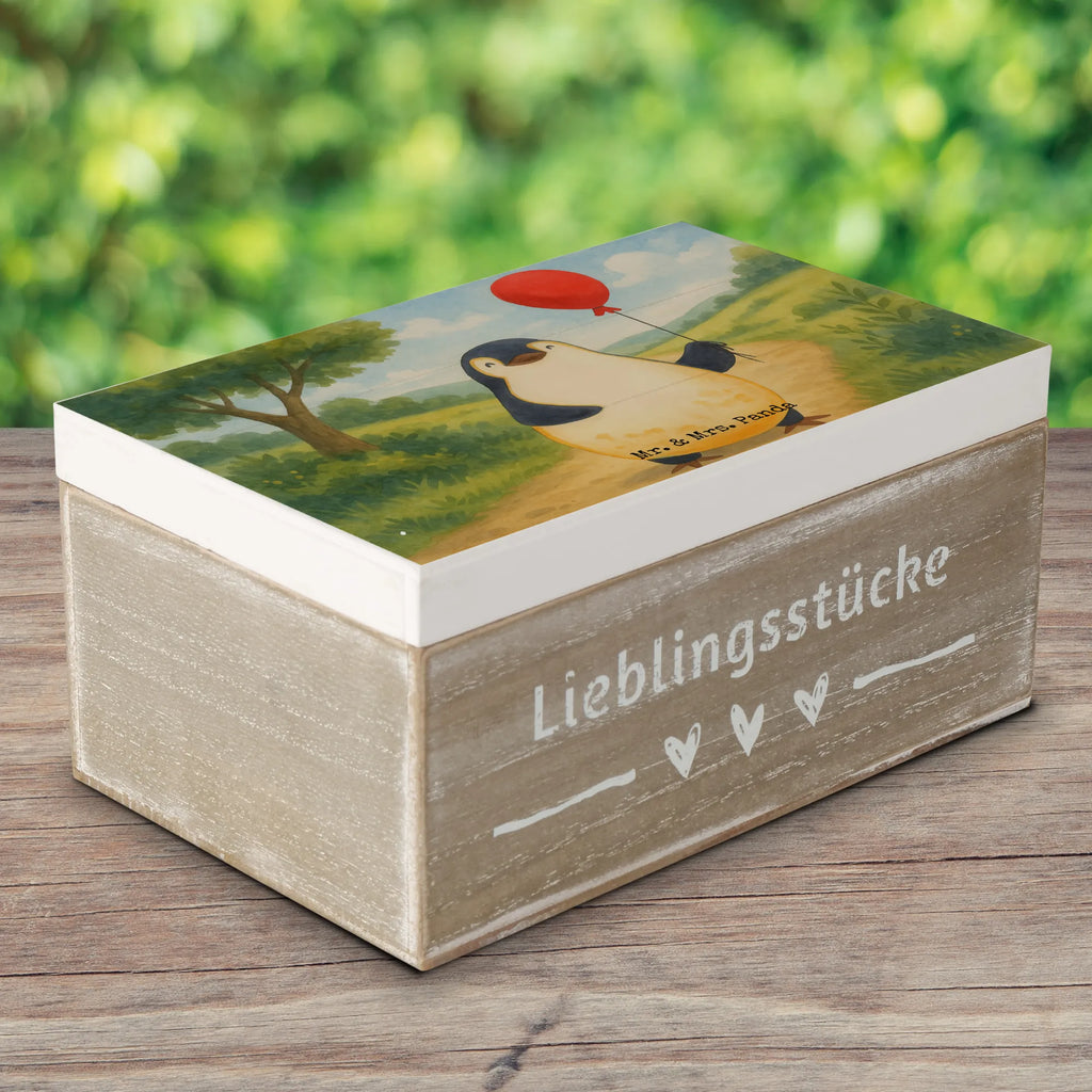 Skrzynia drewniana pingwin balon Design Truhe, Holzkiste, Aufbewahrungsbox, Kiste, Dekokiste, Erinnerungsbox, Geschenkbox, Schatzkiste, Erinnerungskiste, XXL, Geschenkdose, Schatulle, Pinguin, Geschenkidee, beste Freundin, Tagträume, Pinguine, Neustart, Lebenslust, neues Leben, Luftballon, Motivation, Liebe, Glück, Geschenk Freundin