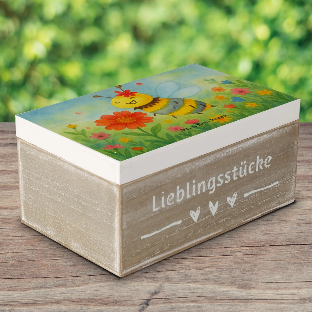 Holzkiste Biene Blume Design Geschenkdose, Schatzkiste, Erinnerungskiste, Kiste, Dekokiste, XXL, Schatulle, Holzkiste, Aufbewahrungsbox, Geschenkbox, Truhe, Erinnerungsbox, Biene, Wespe, Hummel