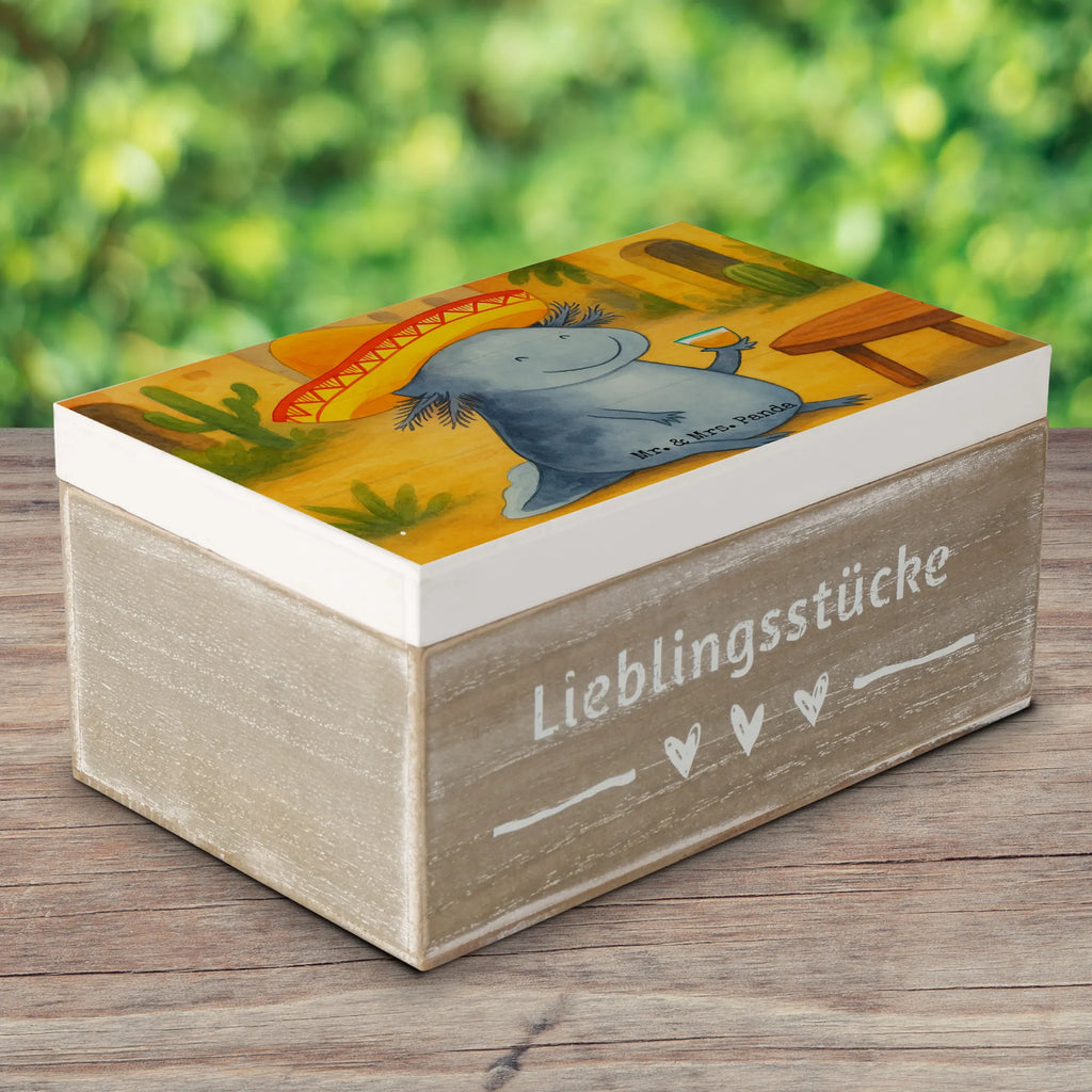 Holzkiste Axolotl Tequila Design Dekokiste, Erinnerungskiste, Geschenkbox, Schatzkiste, Truhe, Kiste, Schatulle, Geschenkdose, Aufbewahrungsbox, Erinnerungsbox, XXL, Holzkiste, Axolotl, Molch, Lurche, Feuerdrache, Schwanzlurch, Mexiko, Sombrero, Zitrone, Lurch, Tequila, Feuersalamander, Axolot, Spruch, Motivation, Mexico