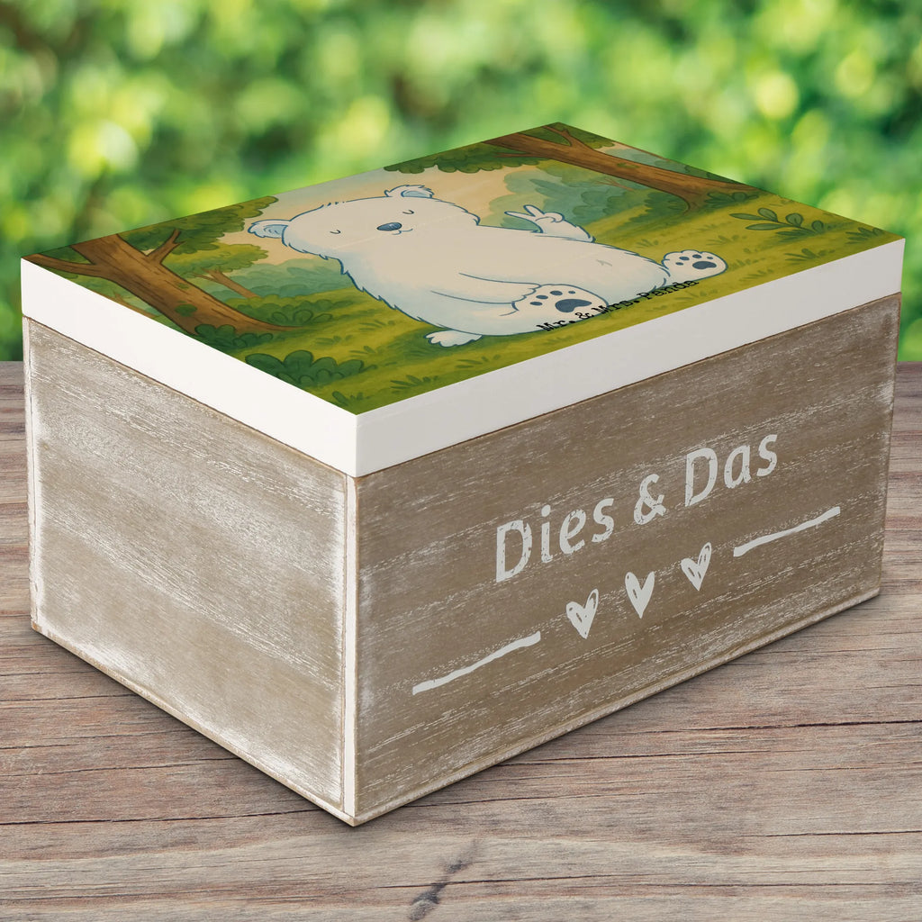 Holzkiste Eisbär Faul Design Erinnerungsbox, Aufbewahrungsbox, Geschenkdose, Dekokiste, Truhe, Holzkiste, Kiste, Geschenkbox, XXL, Schatulle, Erinnerungskiste, Schatzkiste, Bär, Teddy, Teddybär, Büro, Arbeitsplatz, Bürojob, Faul, Eisbär, Homeoffice, Relaxen, Entspannen, Arbeit, Nordpol