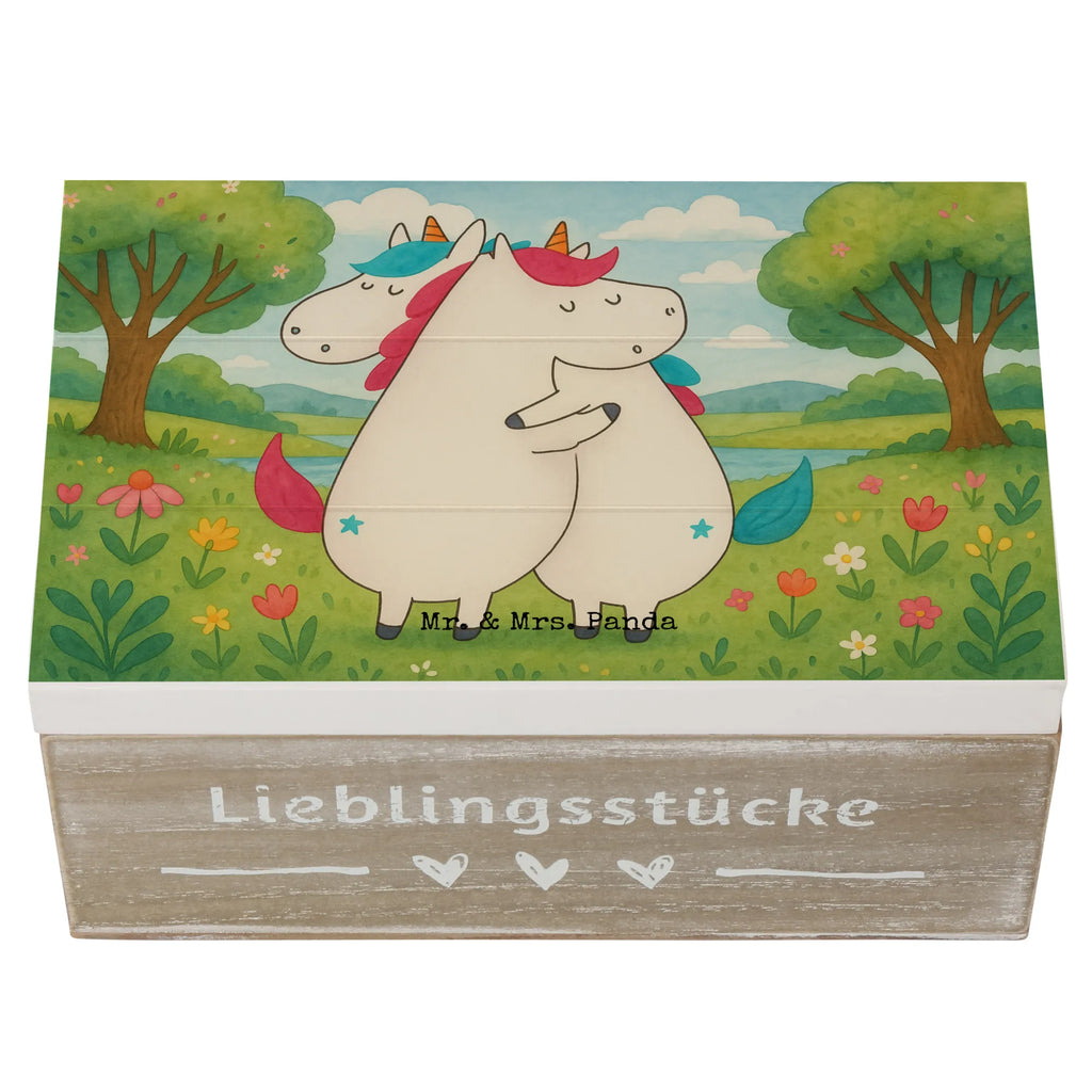 Holzkiste Einhörner Umarmen Design Truhe, Aufbewahrungsbox, Geschenkdose, Erinnerungsbox, XXL, Schatulle, Erinnerungskiste, Geschenkbox, Kiste, Schatzkiste, Dekokiste, Holzkiste, Einhorn, Einhörner, Einhorn Deko, Unicorn, Freundinnen, Geschwister, Liebe, Schwester, BFF, Freundin, Schwestern, Sister, Familie
