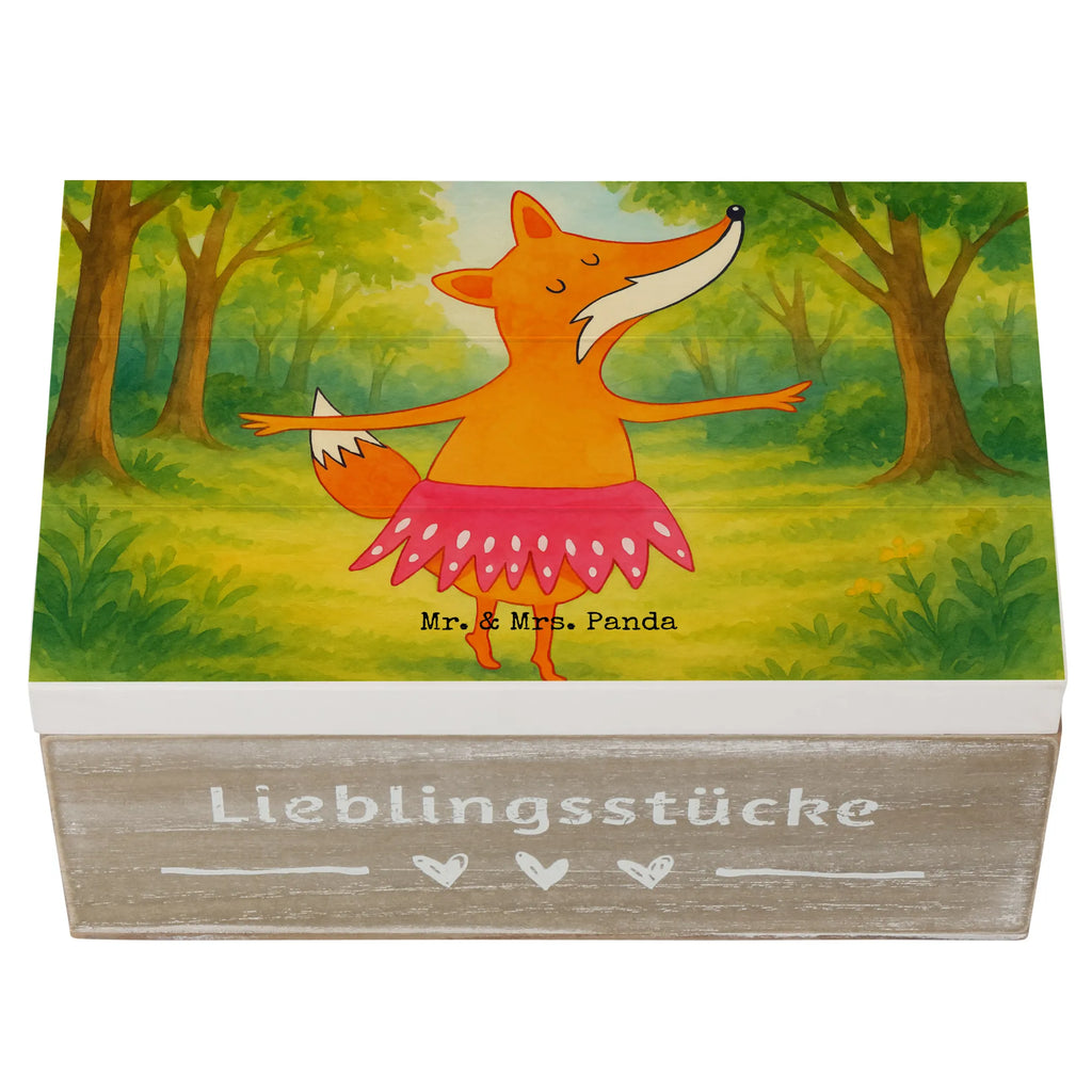 Holzkiste Fuchs Ballerina Design Truhe, Schatulle, Schatzkiste, Geschenkdose, Kiste, Geschenkbox, Aufbewahrungsbox, Holzkiste, XXL, Erinnerungsbox, Dekokiste, Erinnerungskiste, Fuchs, Füchse, Füchsin, Tänzerin, Fuchs Spruch, Geburtstag, Einladung, Ballerina, Ballett, Party, Tanzen