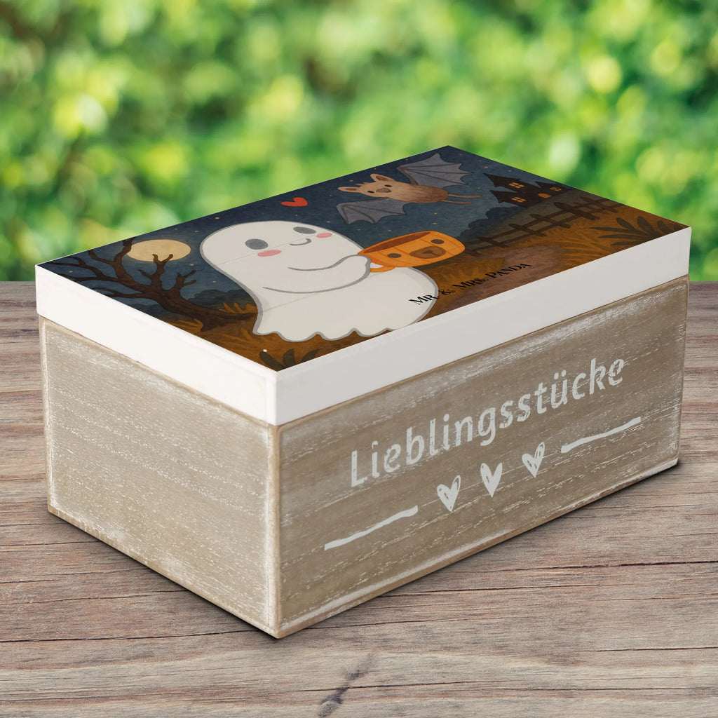 Skrzynia drewniana Duch kawa Design Erinnerungsbox, Aufbewahrungsbox, XXL, Holzkiste, Erinnerungskiste, Geschenkdose, Truhe, Dekokiste, Schatulle, Schatzkiste, Kiste, Geschenkbox, Halloween, Deko, Martinssingen, Dekoration, Geschenke, Schenken, Gespenst, Kaffee