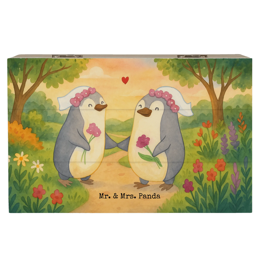 Holzkiste Pinguine Lesbian Pride Design Kiste, Schatulle, Dekokiste, Geschenkdose, Schatzkiste, Erinnerungsbox, XXL, Truhe, Holzkiste, Erinnerungskiste, Geschenkbox, Aufbewahrungsbox, Hochzeit, Hochzeitsgeschenk, Ehe, Hochzeitsfeier, Trauung, Trauungsgeschenk, Hochzeitskarte, Verlobungsfeier, Verlobungsgeschenk, Hochzeitsgeschenkideen, Hochzeitsgeschenke für Brautpaar, Gleichgeschlechtliche Hochzeit