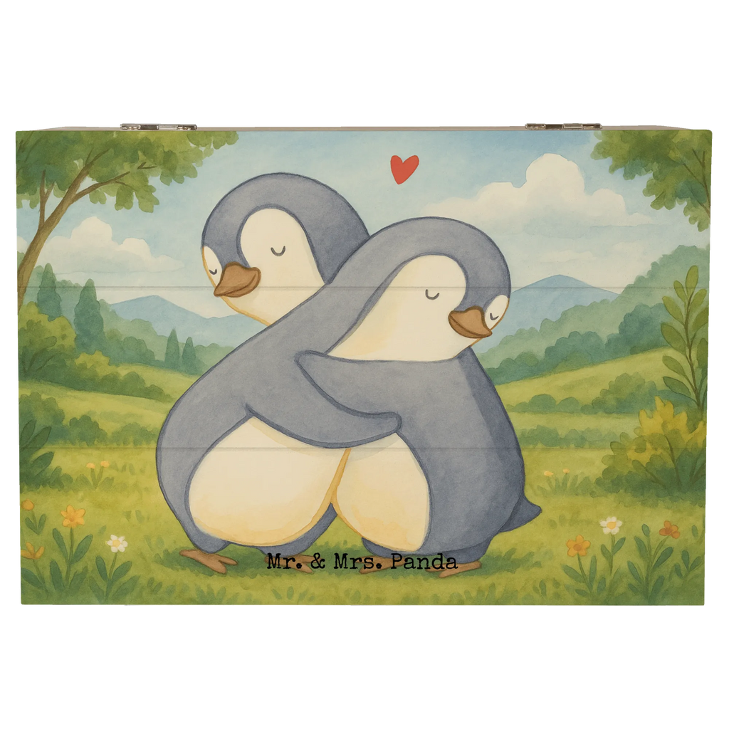 Skrzynia drewniana Pingwiny przytulanie Design Kiste, Schatulle, Erinnerungsbox, Schatzkiste, Geschenkdose, Geschenkbox, Truhe, Aufbewahrungsbox, Erinnerungskiste, XXL, Dekokiste, Holzkiste, Liebe, Partner, Freund, Freundin, Ehemann, Ehefrau, Heiraten, Verlobung, Heiratsantrag, Liebesgeschenk, Jahrestag, Hocheitstag, Geschenk für Frauen, Hochzeitstag, Geschenk für Freundin, für Ehemann, für Männer, Liebesbeweis, Geschenk für Partner, Mitbringsel, Valentinstag