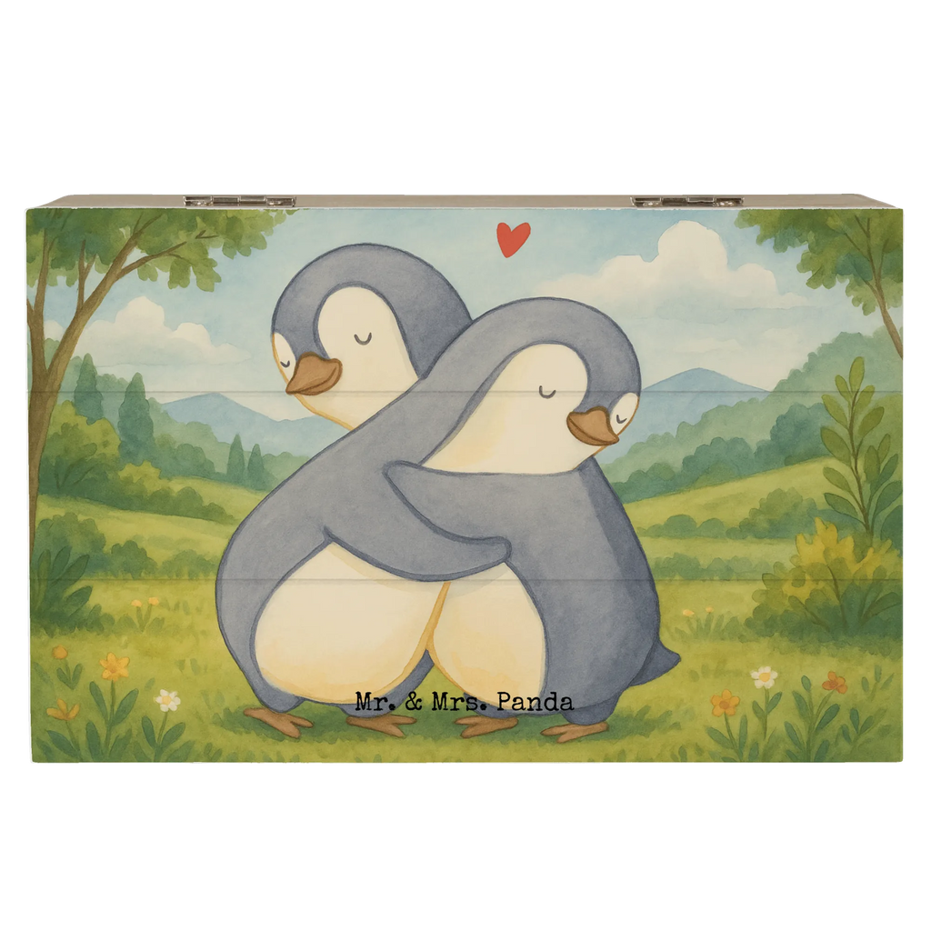 Skrzynia drewniana Pingwiny przytulanie Design Kiste, Schatulle, Erinnerungsbox, Schatzkiste, Geschenkdose, Geschenkbox, Truhe, Aufbewahrungsbox, Erinnerungskiste, XXL, Dekokiste, Holzkiste, Liebe, Partner, Freund, Freundin, Ehemann, Ehefrau, Heiraten, Verlobung, Heiratsantrag, Liebesgeschenk, Jahrestag, Hocheitstag, Geschenk für Frauen, Hochzeitstag, Geschenk für Freundin, für Ehemann, für Männer, Liebesbeweis, Geschenk für Partner, Mitbringsel, Valentinstag