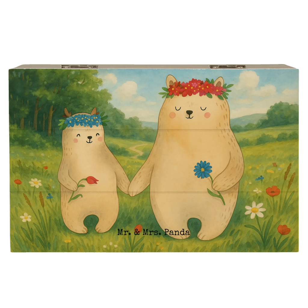 Holzkiste Bären mit Blumenkranz Design Aufbewahrungsbox, Schatzkiste, Schatulle, Geschenkbox, XXL, Holzkiste, Dekokiste, Erinnerungsbox, Erinnerungskiste, Kiste, Geschenkdose, Truhe, Familie, Vatertag, Muttertag, Bruder, Schwester, Mama, Papa, Oma, Opa, Mutter, Lieblingsmama, Lieblingsmensch, Vorbild, Geschenk Mama. Muttertag, weltbeste Mama, Family, Bären, beste Mutter, Tochter, Bär, Kinder, Töchter, Kind, Mami, Mutti