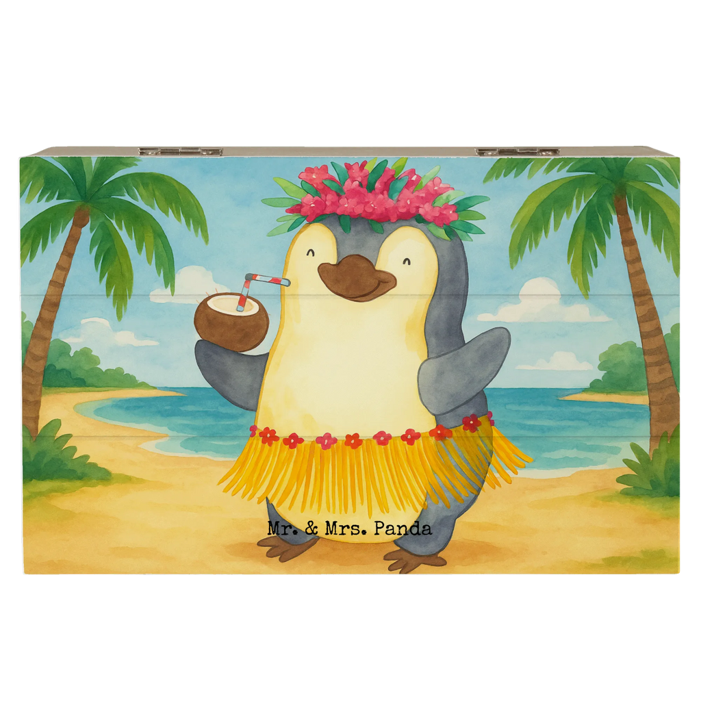 Holzkiste Pinguin Kokosnuss Design Geschenkdose, Schatulle, Geschenkbox, Kiste, Holzkiste, Erinnerungskiste, Dekokiste, Schatzkiste, Truhe, XXL, Aufbewahrungsbox, Erinnerungsbox, Pinguin, Kokosnuss, Aloha, Hawaii, Pinguine, Urlaub