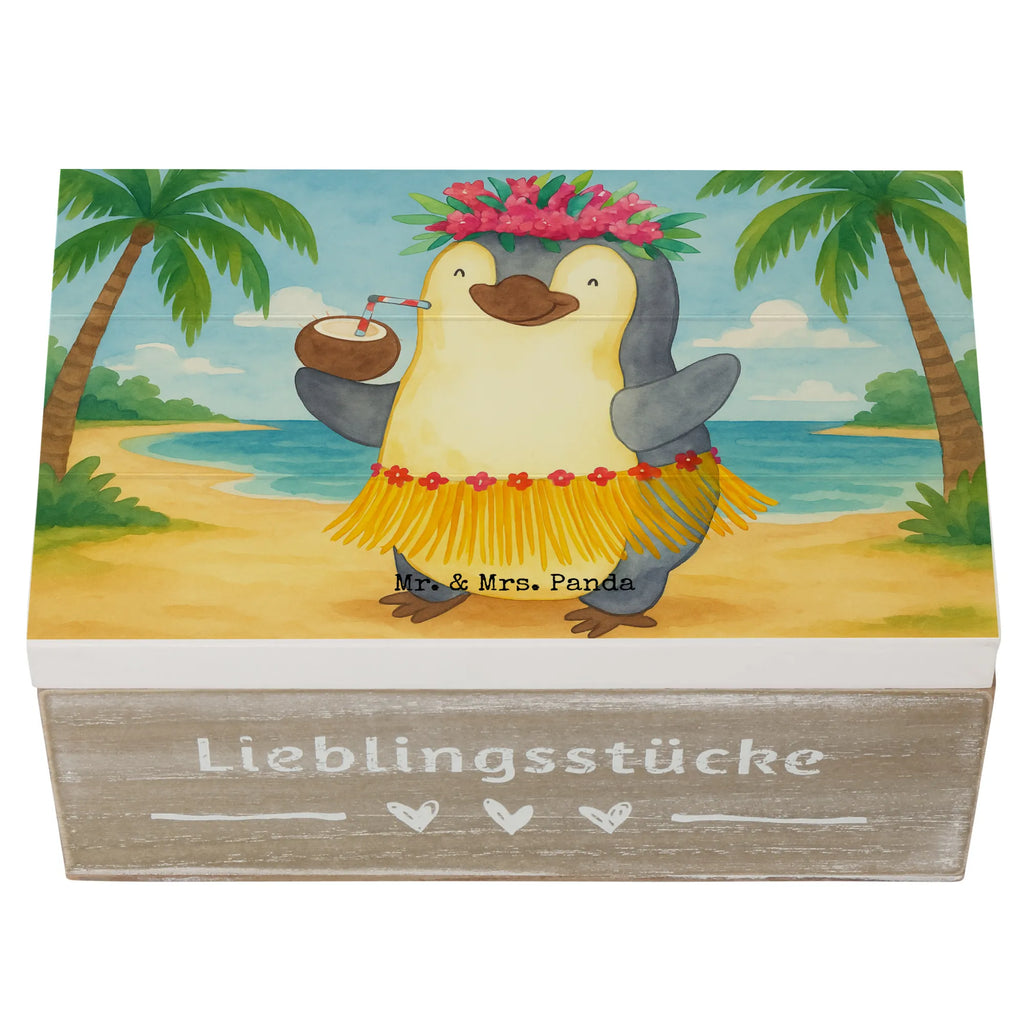 Holzkiste Pinguin Kokosnuss Design Geschenkdose, Schatulle, Geschenkbox, Kiste, Holzkiste, Erinnerungskiste, Dekokiste, Schatzkiste, Truhe, XXL, Aufbewahrungsbox, Erinnerungsbox, Pinguin, Kokosnuss, Aloha, Hawaii, Pinguine, Urlaub
