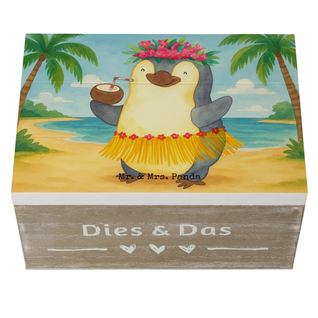 Holzkiste Pinguin Kokosnuss Design Geschenkdose, Schatulle, Geschenkbox, Kiste, Holzkiste, Erinnerungskiste, Dekokiste, Schatzkiste, Truhe, XXL, Aufbewahrungsbox, Erinnerungsbox, Pinguin, Kokosnuss, Aloha, Hawaii, Pinguine, Urlaub