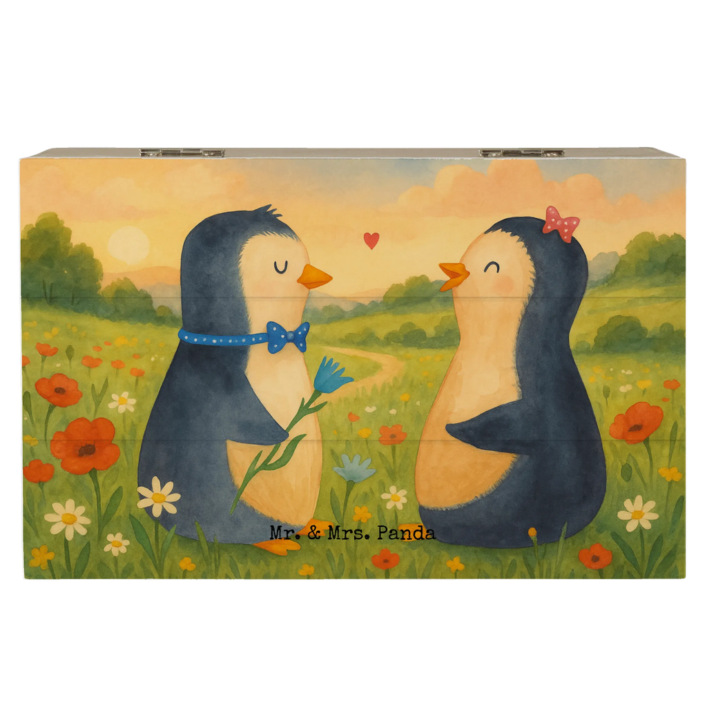 Skrzynia drewniana Pingwin para Design Geschenkdose, Truhe, Geschenkbox, XXL, Dekokiste, Schatulle, Schatzkiste, Aufbewahrungsbox, Kiste, Holzkiste, Erinnerungskiste, Erinnerungsbox, Pinguin, große Liebe, Liebesbeweis, Liebe, Hochzeitstag, Traumpaar, Hochzeit, Liebesgeschenk, Liebespaar, Hochzeitsgeschenk, Pinguine, Jahrestag, Verlobung