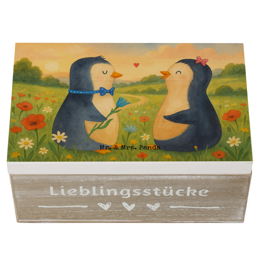 Skrzynia drewniana Pingwin para Design Geschenkdose, Truhe, Geschenkbox, XXL, Dekokiste, Schatulle, Schatzkiste, Aufbewahrungsbox, Kiste, Holzkiste, Erinnerungskiste, Erinnerungsbox, Pinguin, große Liebe, Liebesbeweis, Liebe, Hochzeitstag, Traumpaar, Hochzeit, Liebesgeschenk, Liebespaar, Hochzeitsgeschenk, Pinguine, Jahrestag, Verlobung