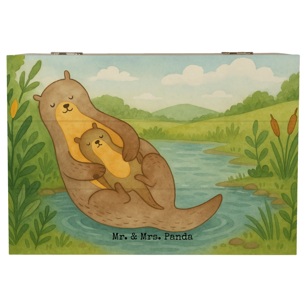 Skrzynia drewniana wydra dziecko Design Erinnerungskiste, Erinnerungsbox, Schatulle, Geschenkdose, Kiste, Holzkiste, XXL, Aufbewahrungsbox, Schatzkiste, Truhe, Geschenkbox, Dekokiste, Otter, Fischotter, Seeotter, Otter Seeotter See Otter
