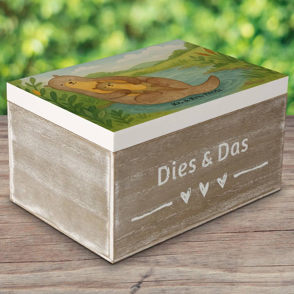 Skrzynia drewniana wydra dziecko Design Erinnerungskiste, Erinnerungsbox, Schatulle, Geschenkdose, Kiste, Holzkiste, XXL, Aufbewahrungsbox, Schatzkiste, Truhe, Geschenkbox, Dekokiste, Otter, Fischotter, Seeotter, Otter Seeotter See Otter