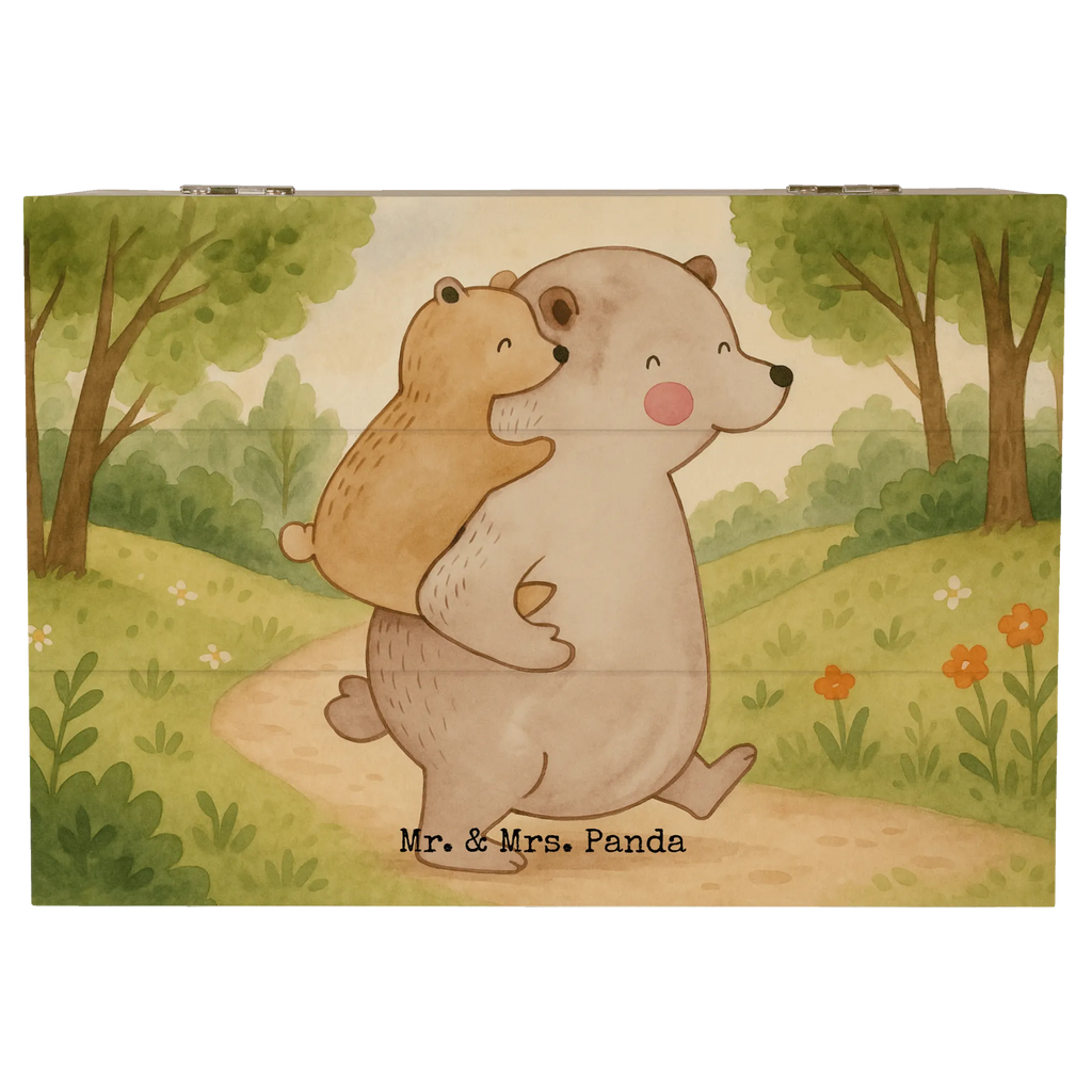 Holzkiste Papa Bär Design Truhe, Erinnerungsbox, Kiste, Schatulle, XXL, Schatzkiste, Geschenkbox, Aufbewahrungsbox, Dekokiste, Geschenkdose, Holzkiste, Erinnerungskiste, Familie, Vatertag, Muttertag, Bruder, Schwester, Mama, Papa, Oma, Opa, Onkel, Vater, Vati, Geburtstag, Geschenk, Papi