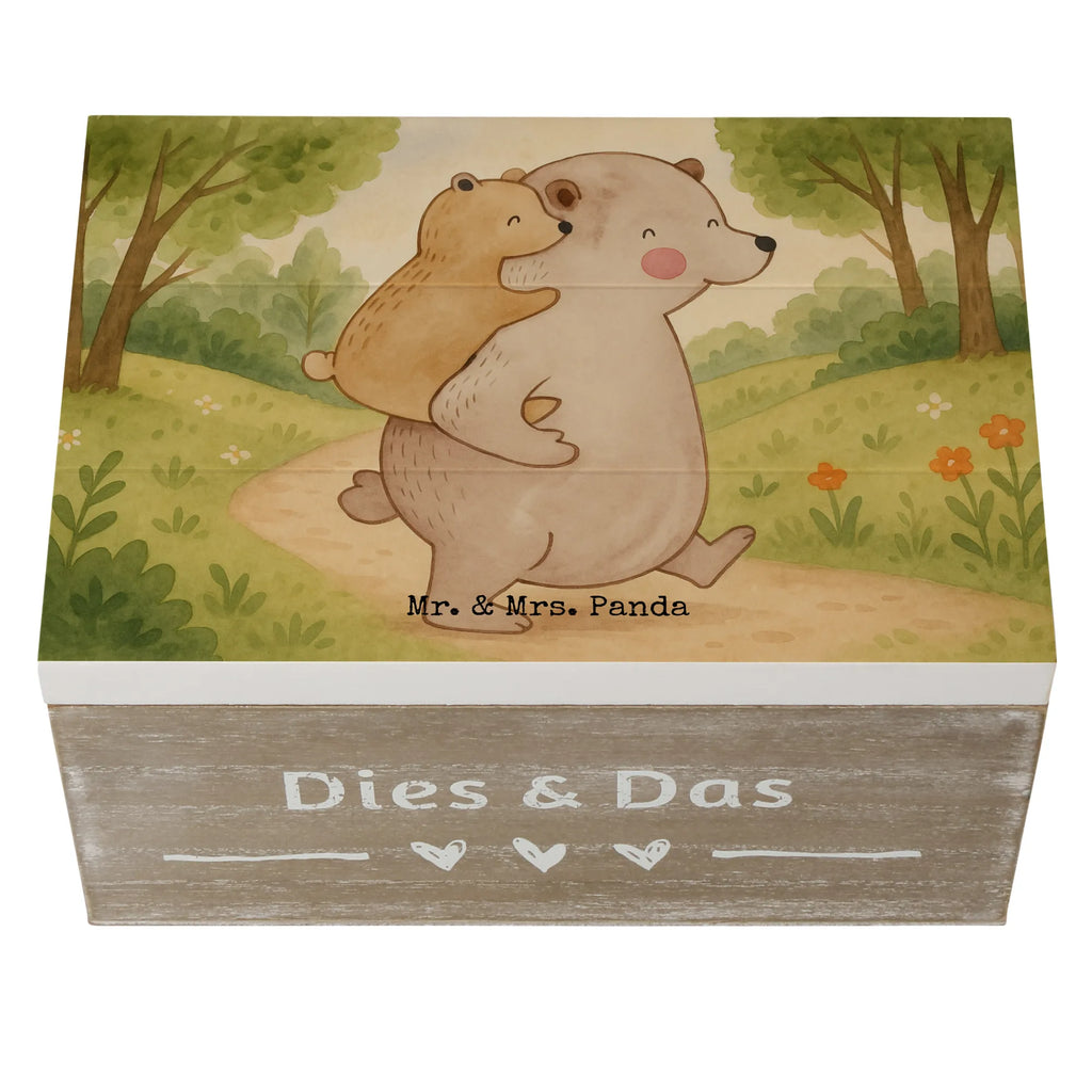 Holzkiste Papa Bär Design Truhe, Erinnerungsbox, Kiste, Schatulle, XXL, Schatzkiste, Geschenkbox, Aufbewahrungsbox, Dekokiste, Geschenkdose, Holzkiste, Erinnerungskiste, Familie, Vatertag, Muttertag, Bruder, Schwester, Mama, Papa, Oma, Opa, Onkel, Vater, Vati, Geburtstag, Geschenk, Papi
