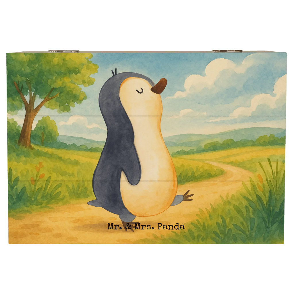 Holzkiste Pinguin marschieren Design Holzkiste, Erinnerungsbox, Erinnerungskiste, Kiste, Schatulle, Geschenkdose, Truhe, Geschenkbox, Schatzkiste, XXL, Dekokiste, Aufbewahrungsbox, Pinguin, Familie, Langschläfer, Pinguine, Frühaufsteher, Bruder, Schwester