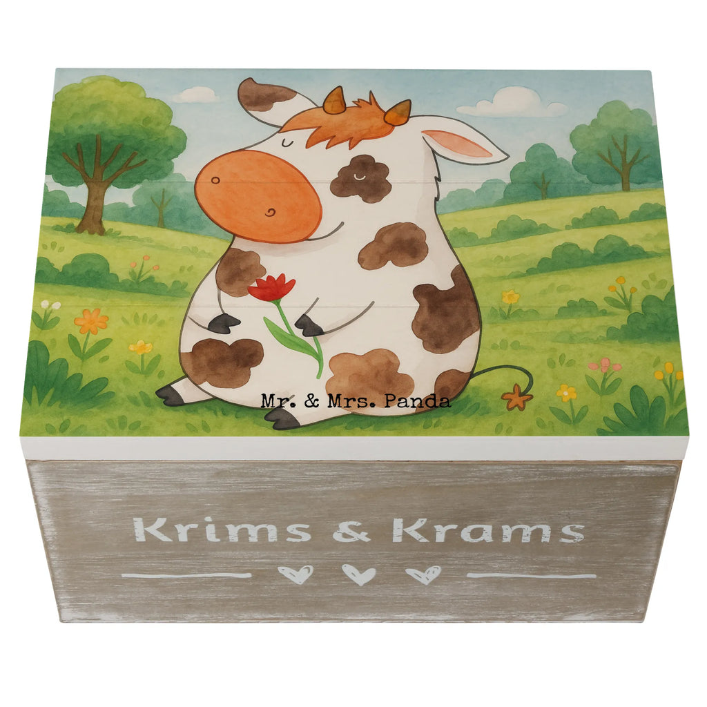 Holzkiste Kuh Design Geschenkbox, Aufbewahrungsbox, Erinnerungskiste, Dekokiste, XXL, Kiste, Erinnerungsbox, Geschenkdose, Truhe, Holzkiste, Schatzkiste, Schatulle, Bauernhof, Hoftiere, Landwirt, Landwirtin, Hof, Motivtion, Träume, Milchkuh, Milch, Magie, Flausen, Kuh, Kühe, Spruch