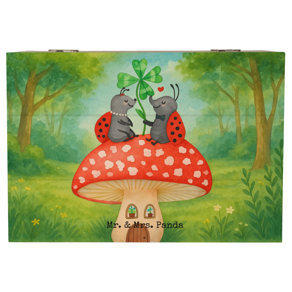 Skrzynia drewniana biedronka Muchomor Design Holzkiste, Kiste, Schatzkiste, Truhe, Schatulle, XXL, Erinnerungsbox, Erinnerungskiste, Dekokiste, Aufbewahrungsbox, Geschenkbox, Geschenkdose, Tiermotive, Gute Laune, lustige Sprüche, Tiere, Haus, Wohnung, zuhause, Fliegenpilz, Marienkäfer, Fleigenpilzhaus