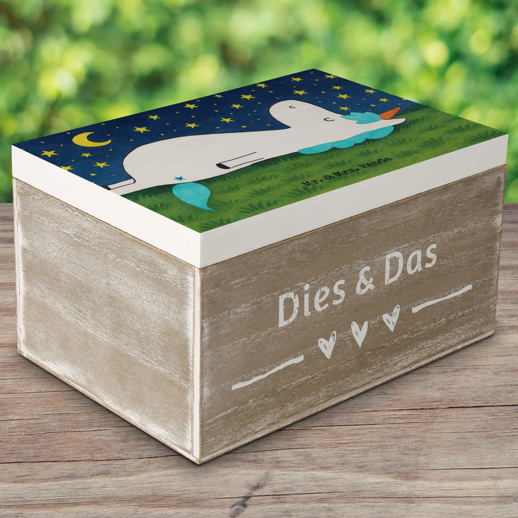 Holzkiste Einhorn Sternenhimmel Design Truhe, Schatulle, Erinnerungskiste, Holzkiste, Schatzkiste, Erinnerungsbox, Kiste, Aufbewahrungsbox, Dekokiste, Geschenkbox, Geschenkdose, XXL, Einhorn, Einhörner, Einhorn Deko, Unicorn, Dachschaden, Sternenhimmel, Verrückt, Sterne