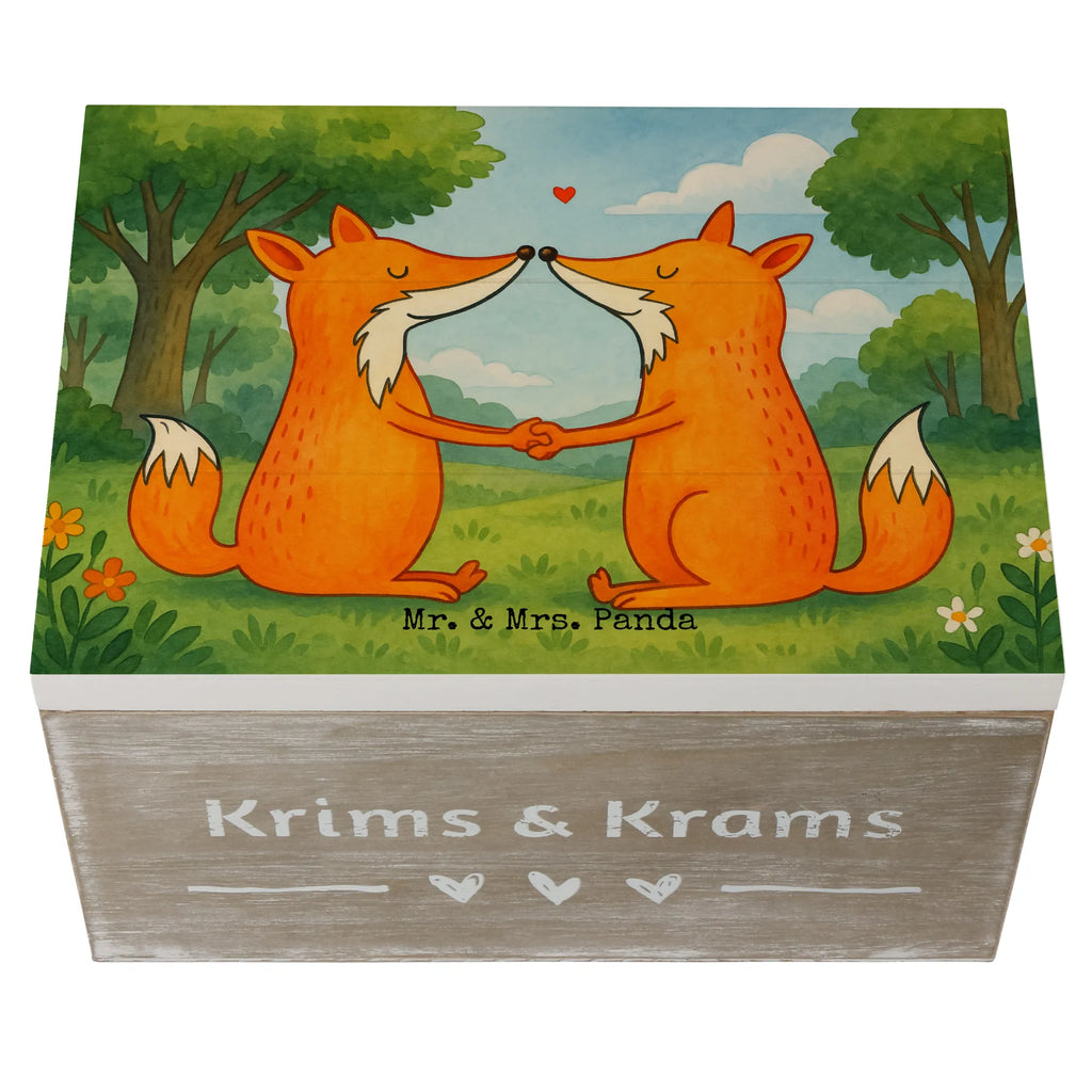 Wooden chest foxes Love Design Schatzkiste, Dekokiste, XXL, Geschenkbox, Erinnerungsbox, Aufbewahrungsbox, Geschenkdose, Schatulle, Kiste, Truhe, Erinnerungskiste, Holzkiste, Fuchs, Liebespaar, Ehemann, Füchse, Verlobte, Freundin, Partner, Ehefrau, Ehe, Liebesbeweis, Paar, Fox, Liebe, Freund