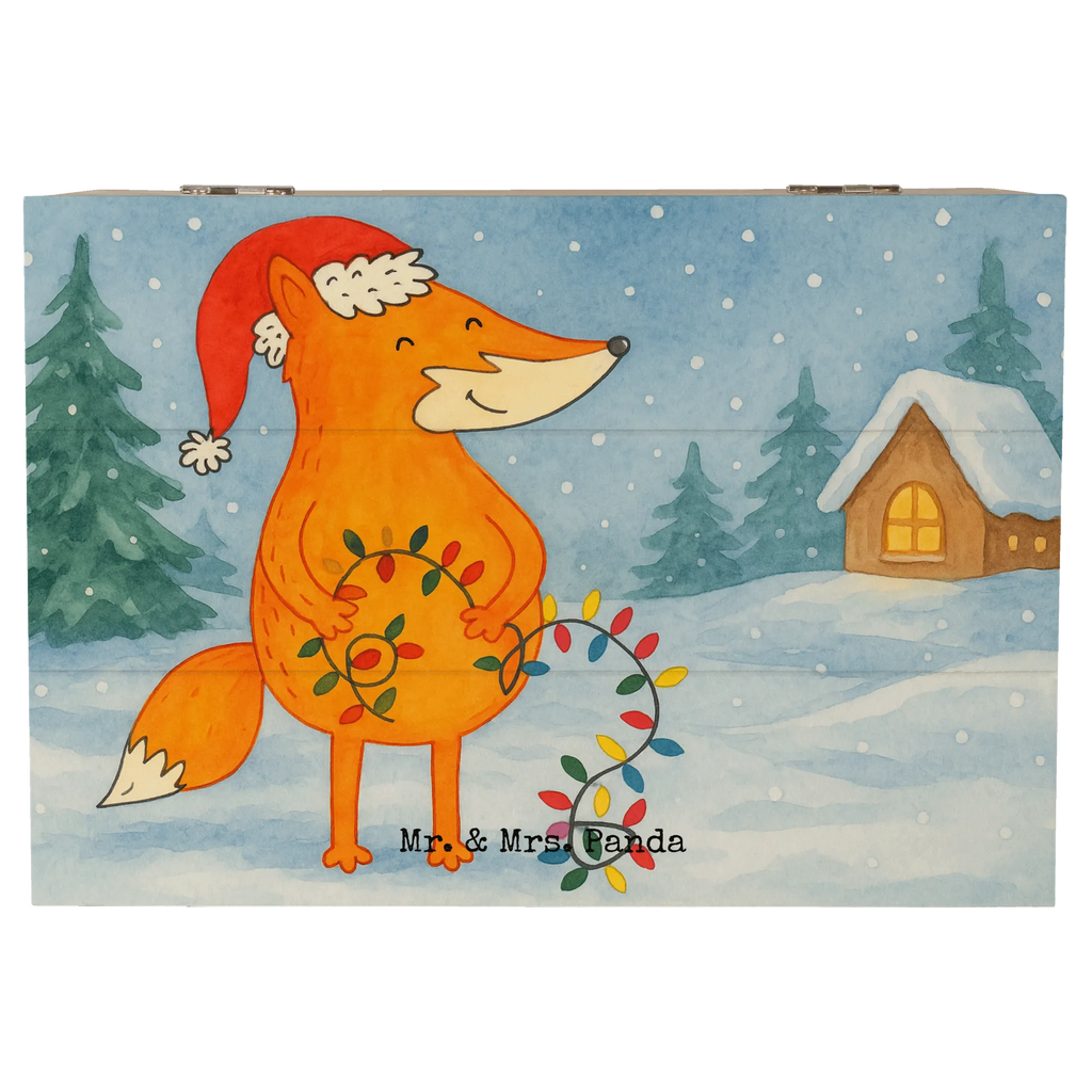 Holzkiste Fuchs Weihnachten Design Geschenkbox, Holzkiste, Aufbewahrungsbox, Erinnerungskiste, XXL, Erinnerungsbox, Schatulle, Geschenkdose, Kiste, Dekokiste, Truhe, Schatzkiste, Winter, Weihnachten, Weihnachtsdeko, Nikolaus, Advent, Heiligabend, Wintermotiv, Fuchs, Weihnachtsmann, Geschenk Weihnachten, Weihnachtszeit, Spruch schön, Füchse
