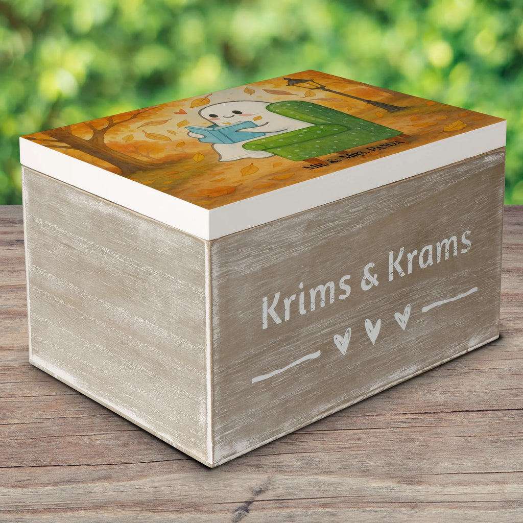 Skrzynia drewniana duch książka Design Holzkiste, Kiste, Schatzkiste, Truhe, Schatulle, XXL, Erinnerungsbox, Erinnerungskiste, Dekokiste, Aufbewahrungsbox, Geschenkbox, Geschenkdose, Halloween, Deko, Martinssingen, Dekoration, Geschenke, Schenken, Gespenst, Buch, Herbst, gemütlich