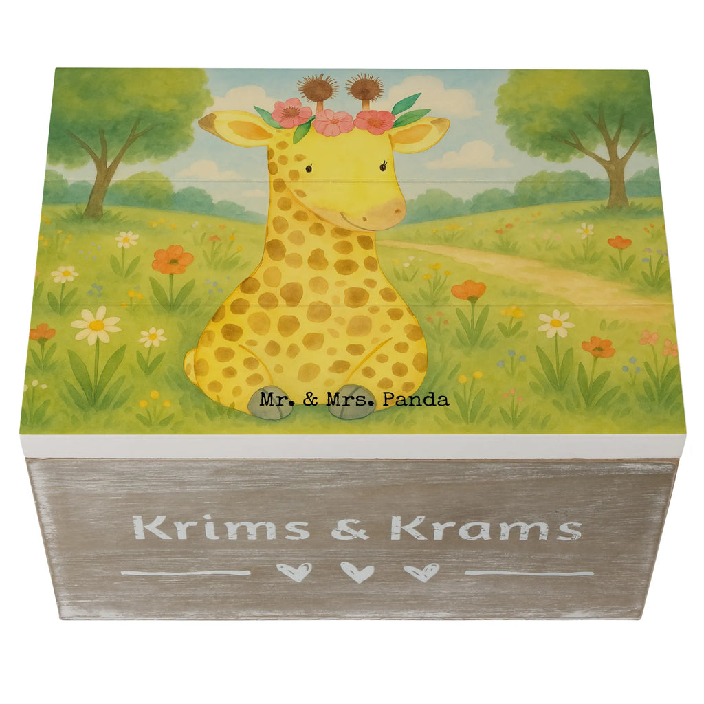 Skrzynia drewniana żyrafa Wieniec kwiatów Design XXL, Truhe, Dekokiste, Erinnerungskiste, Kiste, Geschenkbox, Schatzkiste, Holzkiste, Erinnerungsbox, Aufbewahrungsbox, Geschenkdose, Schatulle, Afrika, Wildtiere, Giraffe, Selbstliebe, Freundin, Blumenkranz, Abenteurer