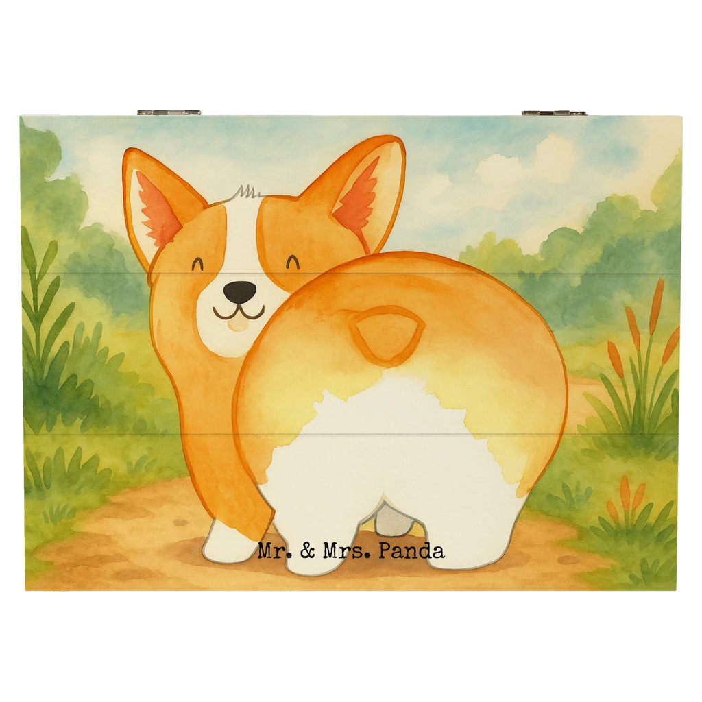 Holzkiste Corgi Po Design Erinnerungskiste, Geschenkbox, Schatzkiste, Aufbewahrungsbox, Schatulle, Geschenkdose, Dekokiste, Kiste, Holzkiste, Erinnerungsbox, XXL, Truhe, Hund, Hundemotiv, Haustier, Hunderasse, Tierliebhaber, Hundebesitzer, Sprüche, Spruch, Motivation, Corgie, Selbstliebe, Hundeliebe