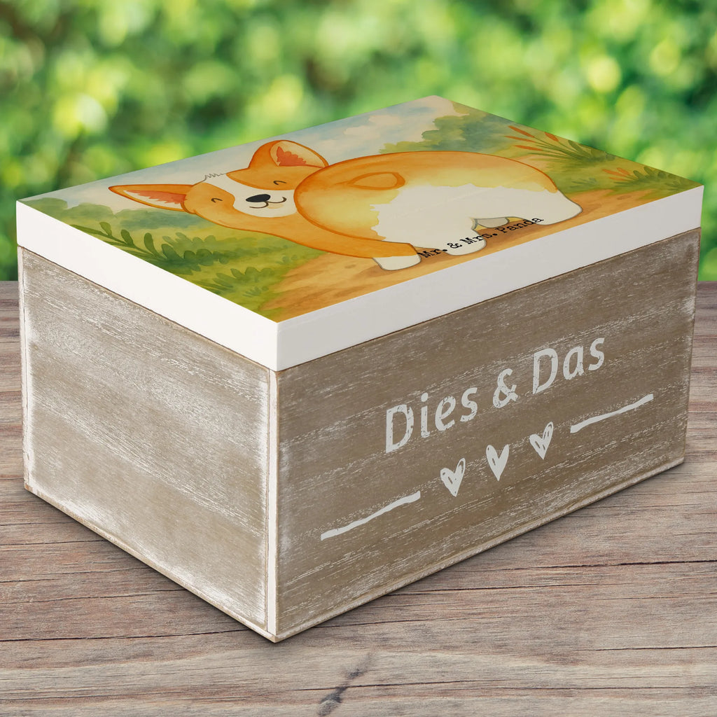 Holzkiste Corgi Po Design Erinnerungskiste, Geschenkbox, Schatzkiste, Aufbewahrungsbox, Schatulle, Geschenkdose, Dekokiste, Kiste, Holzkiste, Erinnerungsbox, XXL, Truhe, Hund, Hundemotiv, Haustier, Hunderasse, Tierliebhaber, Hundebesitzer, Sprüche, Spruch, Motivation, Corgie, Selbstliebe, Hundeliebe