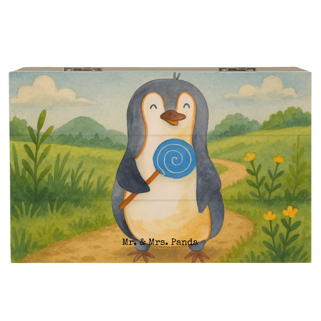 Wooden chest Penguin lollipop Design Schatzkiste, Geschenkdose, Erinnerungskiste, Aufbewahrungsbox, Truhe, XXL, Schatulle, Geschenkbox, Kiste, Dekokiste, Erinnerungsbox, Holzkiste, Pinguin, Lolli, Rabauke, Gauner, Spruch, Süßigkeiten, Ganove, Pinguine, Rebell, Blödsinn