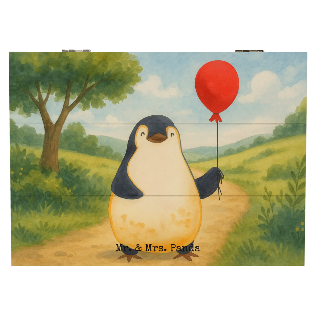 Skrzynia drewniana pingwin balon Design Truhe, Holzkiste, Aufbewahrungsbox, Kiste, Dekokiste, Erinnerungsbox, Geschenkbox, Schatzkiste, Erinnerungskiste, XXL, Geschenkdose, Schatulle, Pinguin, Geschenkidee, beste Freundin, Tagträume, Pinguine, Neustart, Lebenslust, neues Leben, Luftballon, Motivation, Liebe, Glück, Geschenk Freundin